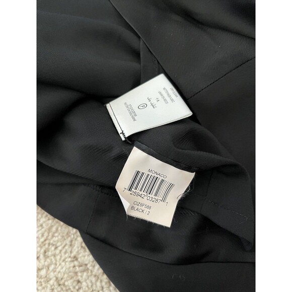 BCBG MAXAZRIA Black Monaco One Shoulder Ruffled Mini Dress Size 2 *Please Read* - Picture 4 of 12